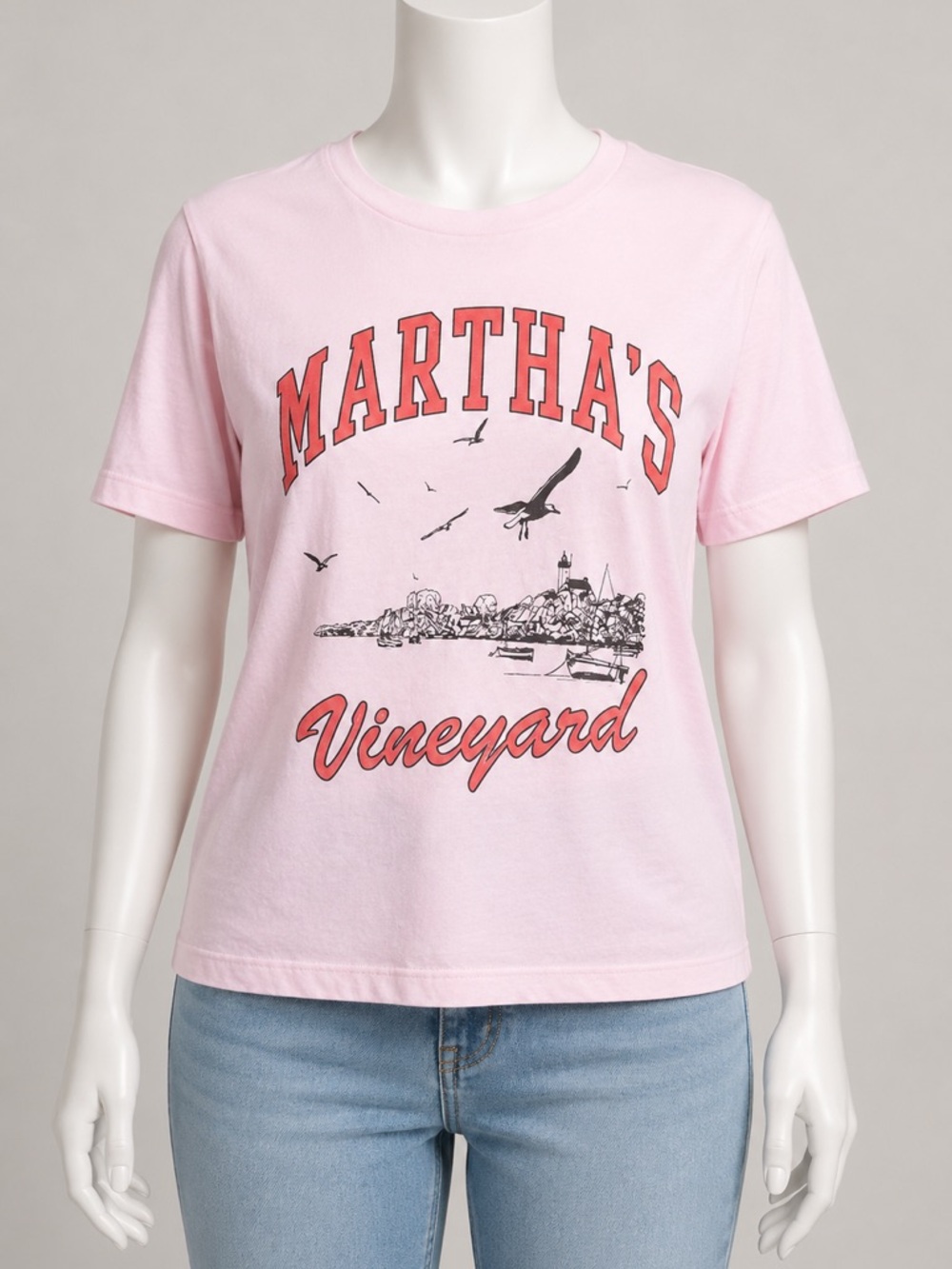 Grayson Threads Pink Short Sleeve "Martha's Vineyard" Tee XS